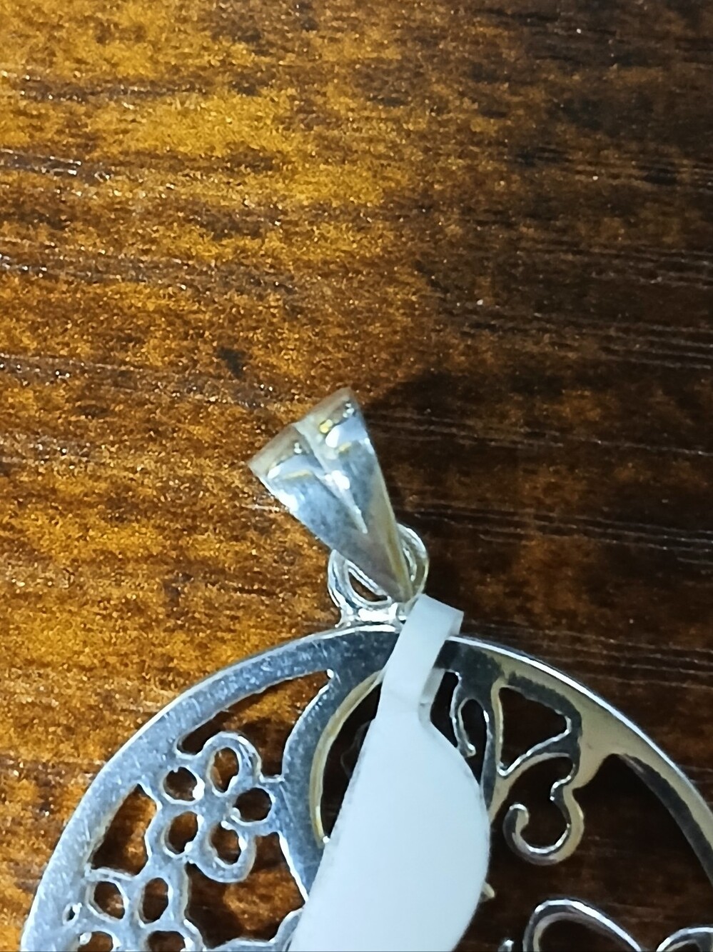 ❤️ 1 1/8" 925 SS 🦋 Butterfly/Flowers🌼 Pendant - Picture 6 of 12
